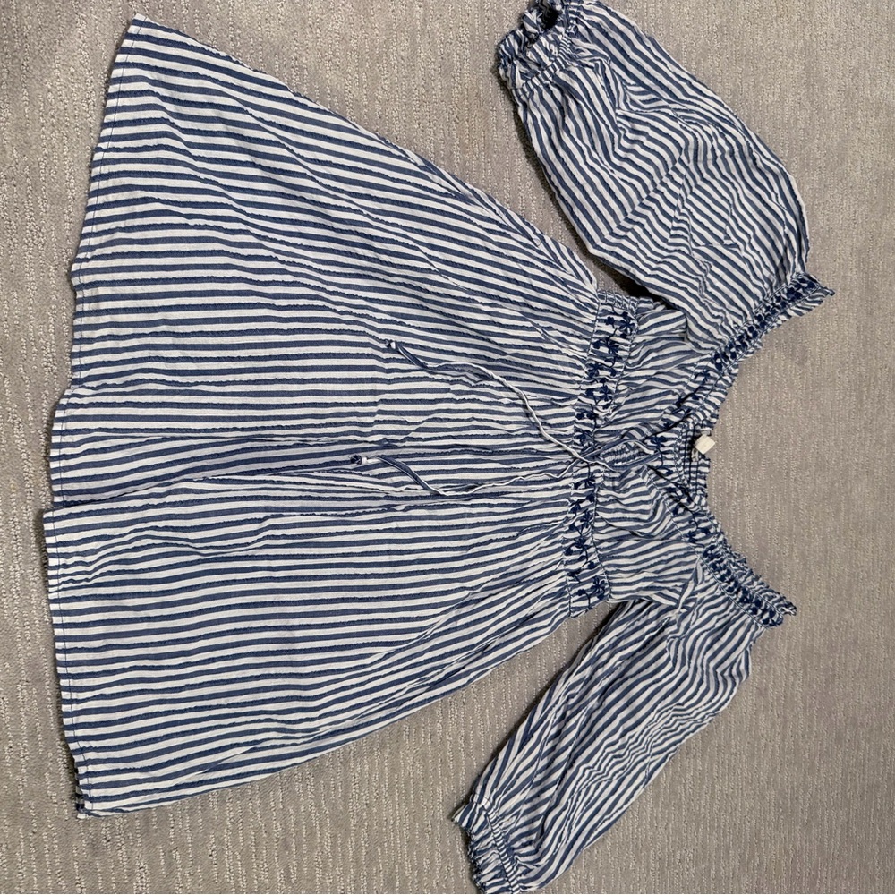 American Eagle Outfitters Blue and White Striped Dress